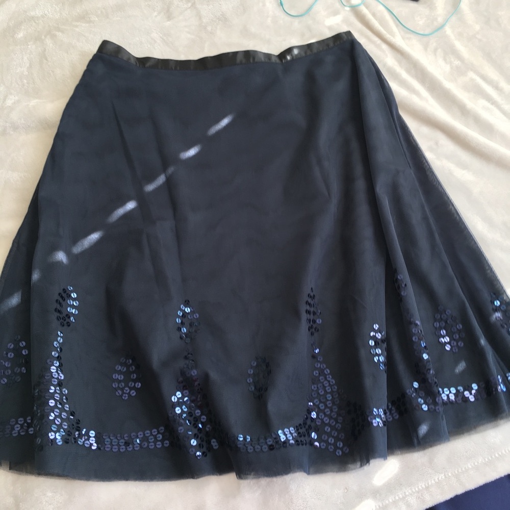 Old Navy Skirt - Navy with sequins.  Low Waist S12 - Picture 4 of 4